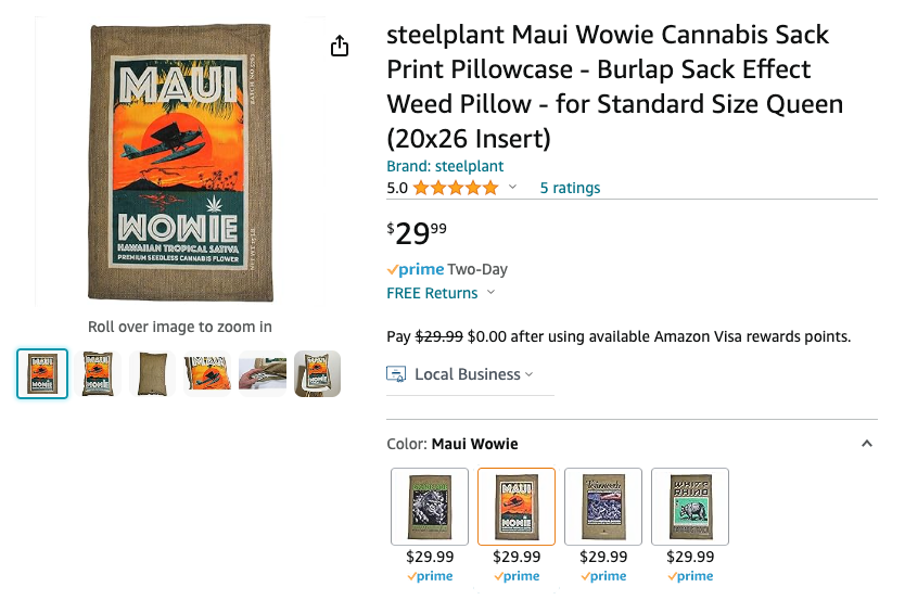 Trainwreck Burlap Bale Sack of Weed Pillowcase