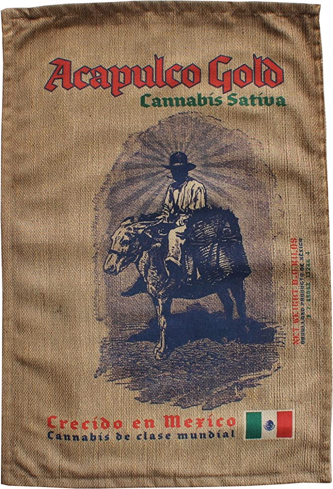 Acapulco Gold Burlap Bale Sack of Weed Pillowcase