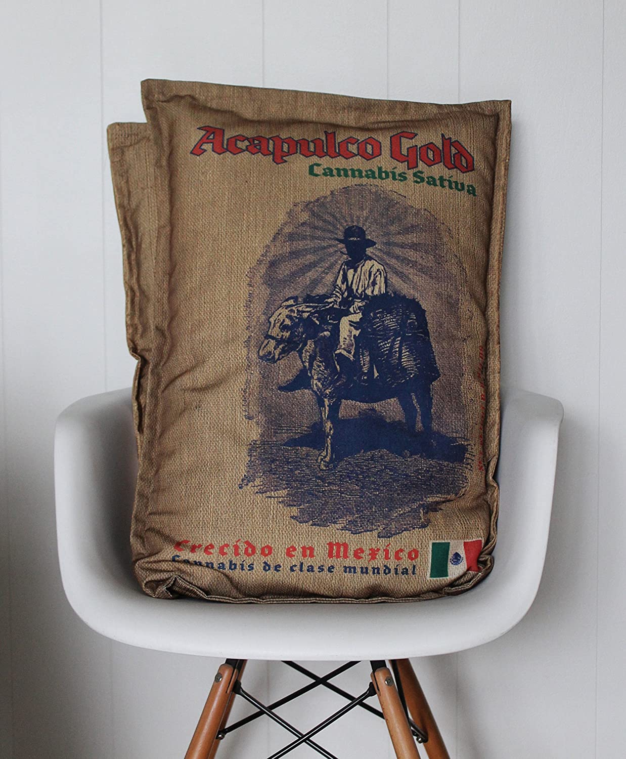 Acapulco Gold Burlap Bale Sack of Weed Pillowcase