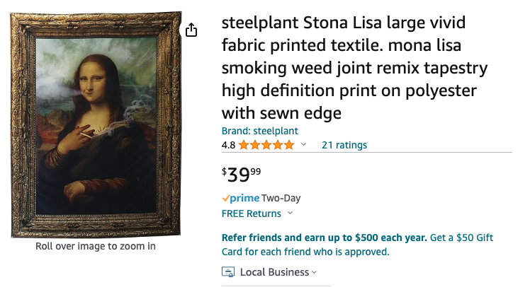 Stoned Cold Classic Weed Tapestries - Mona Lisa