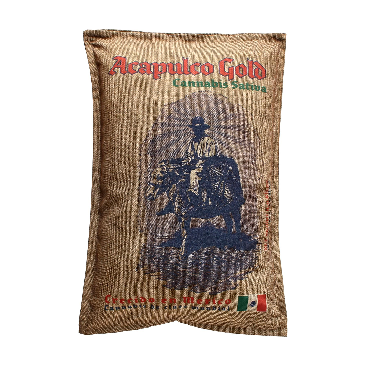 Acapulco Gold Burlap Bale Sack of Weed Pillowcase