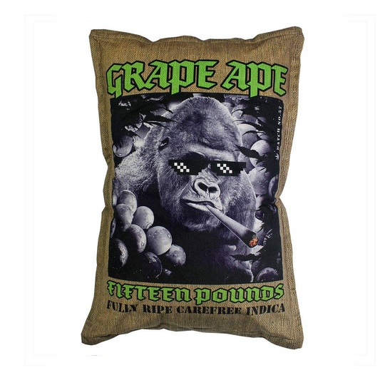 Grape Ape White Rhino Burlap Bale Sack of Weed Pillowcase